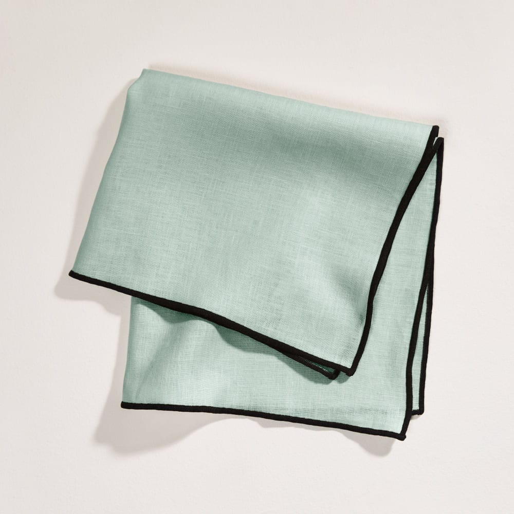 Serviette de table en lin vert 45x45 cm