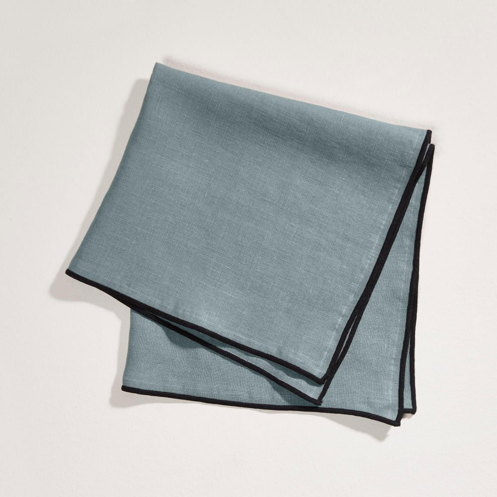 Serviette de table en lin vert 45x45 cm