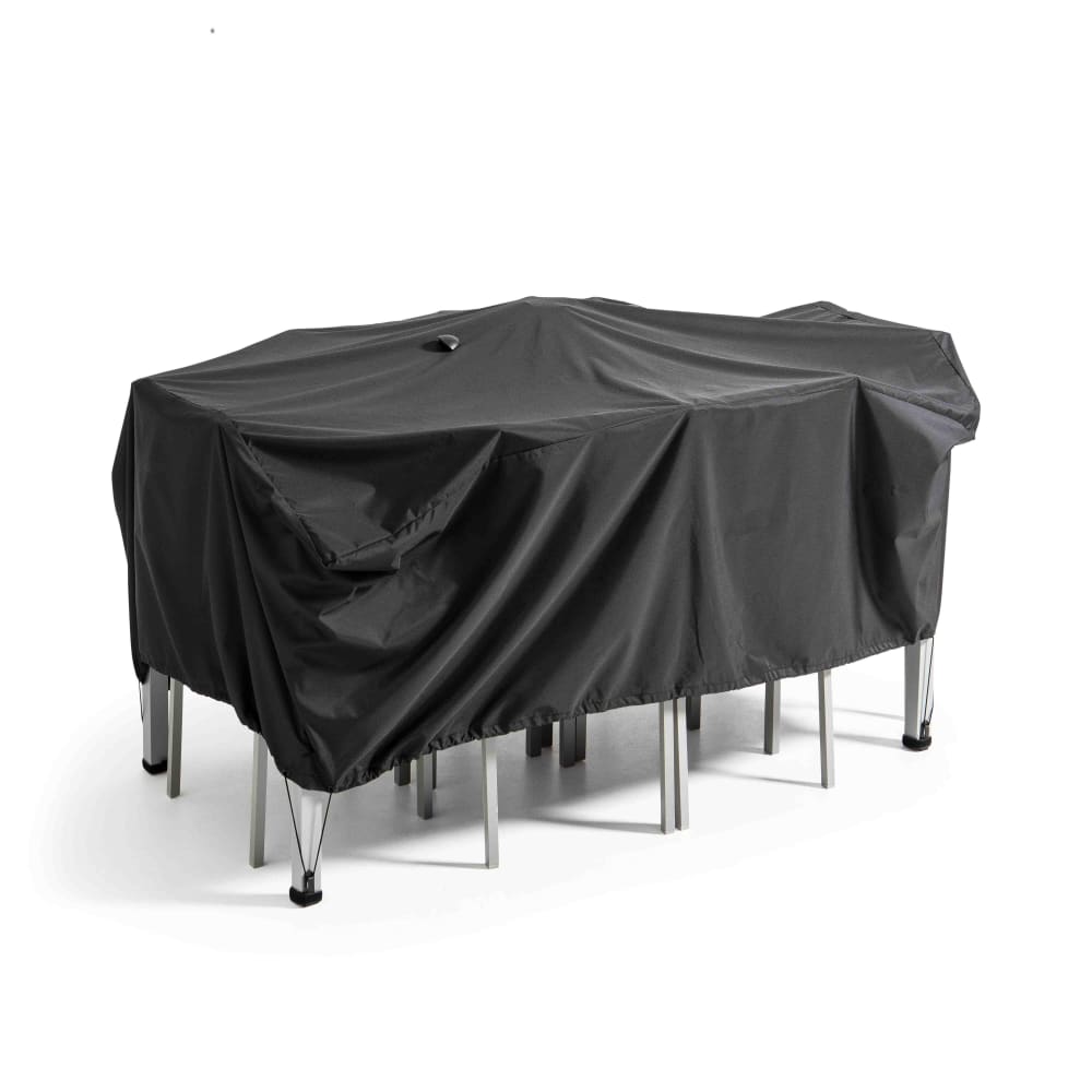 Oviala Gartentischbezug in 170 x 110 cm Schwarz Schwarz Pes - Polyester
