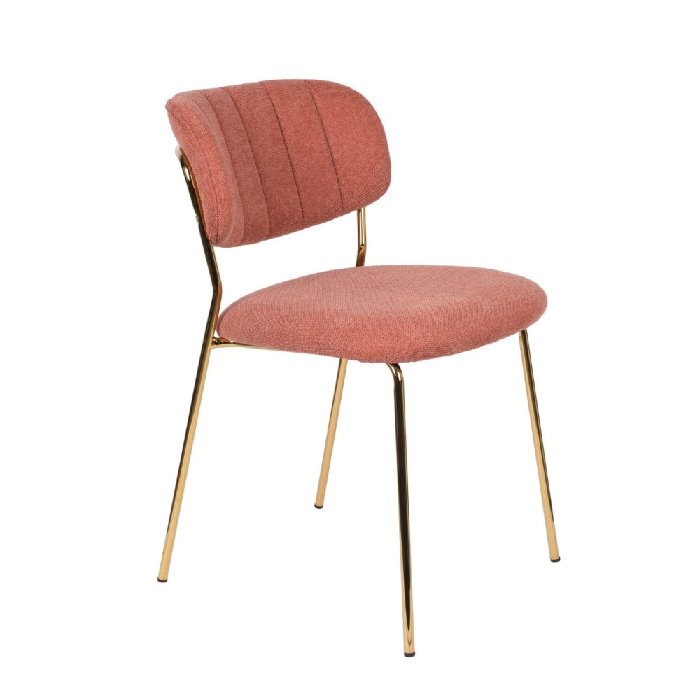 chaise de repas en tissu - rose