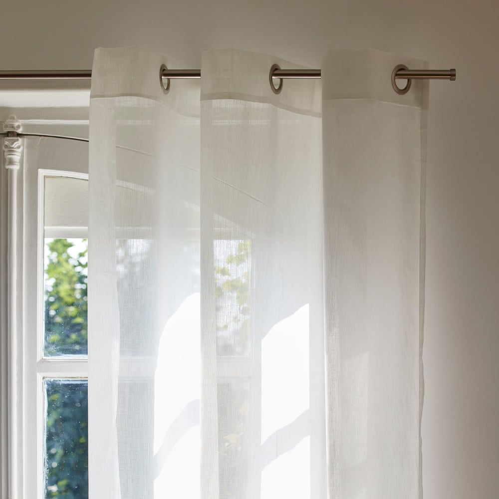 Voilage aspect lin vaporeux blanc 200x298 cm - Maisons du Monde