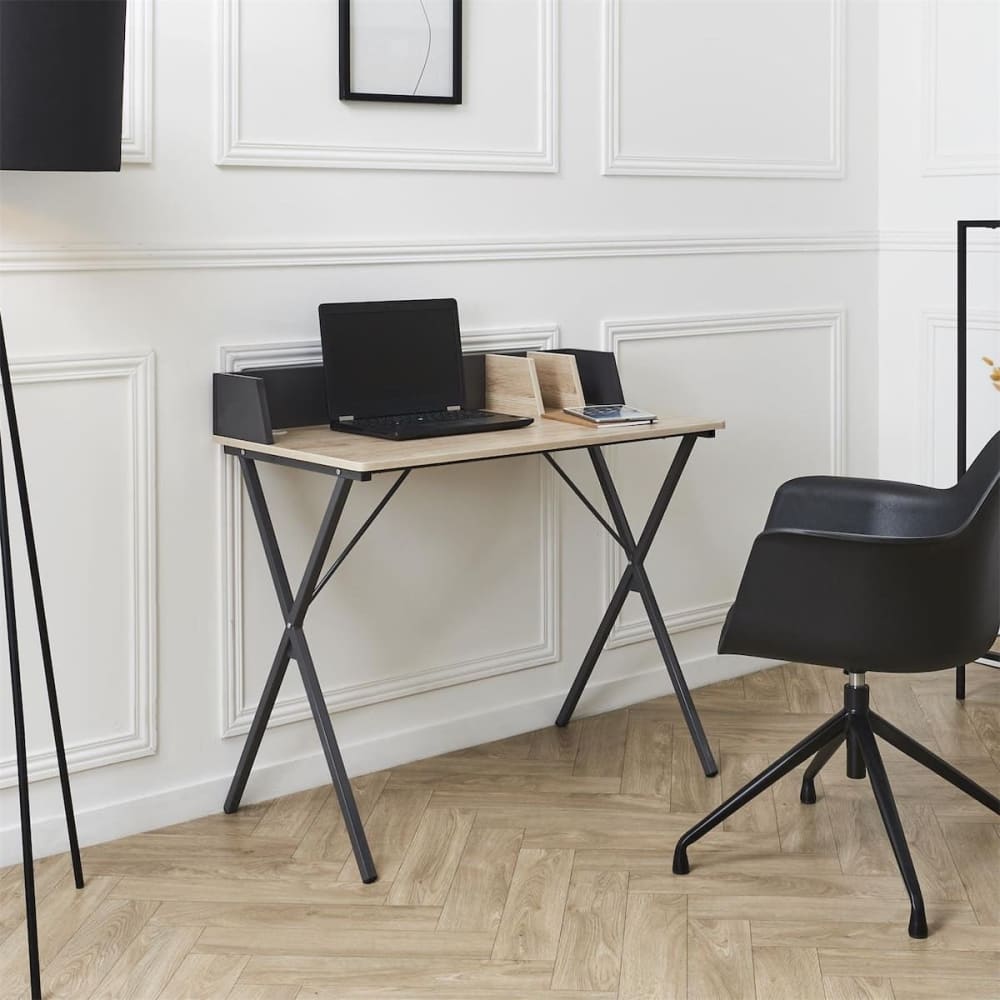 Bureau en bois et métal gris - Maisons du Monde