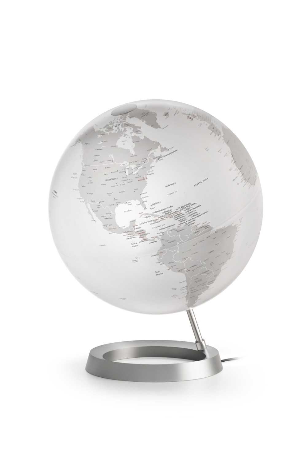 Globe terrestre de design 30 cm lumineux textes en anglais - Maisons du Monde