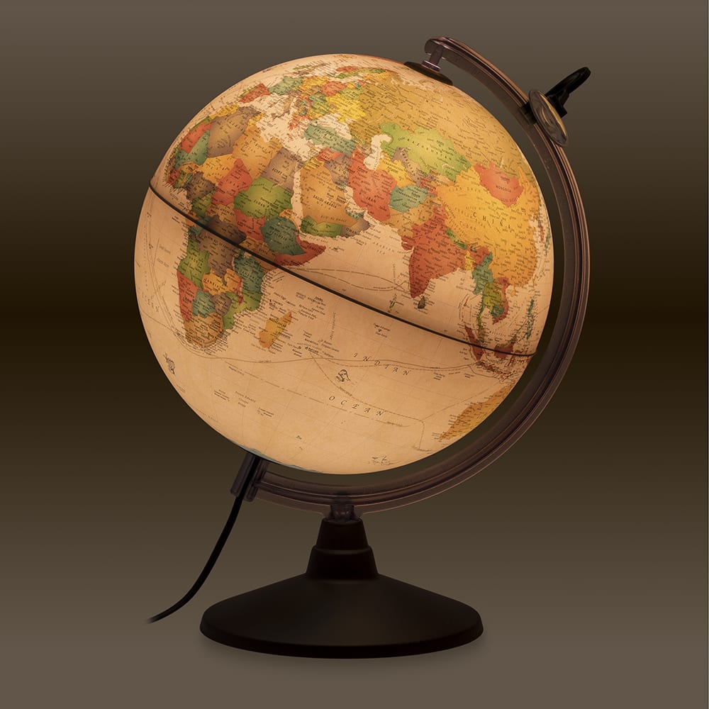 Globe terrestre 30 cm lumineux textes en français - Maisons du Monde