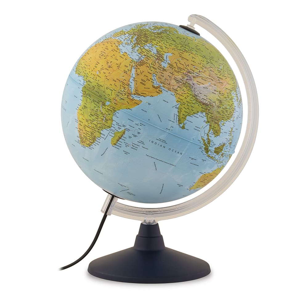 Nova Rico Globe terrestre 30 cm politique physique lumineux en français style classique chic Bleu Pvc - Poly Chlorure De Vinyle