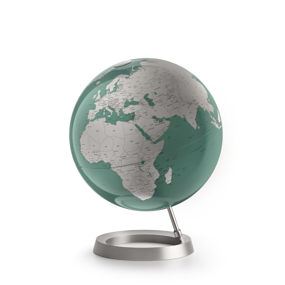 Atmosphere Globe terrestre de design 30 cm textes en anglais style contemporain Vert Pvc - Poly Chlorure De Vinyle