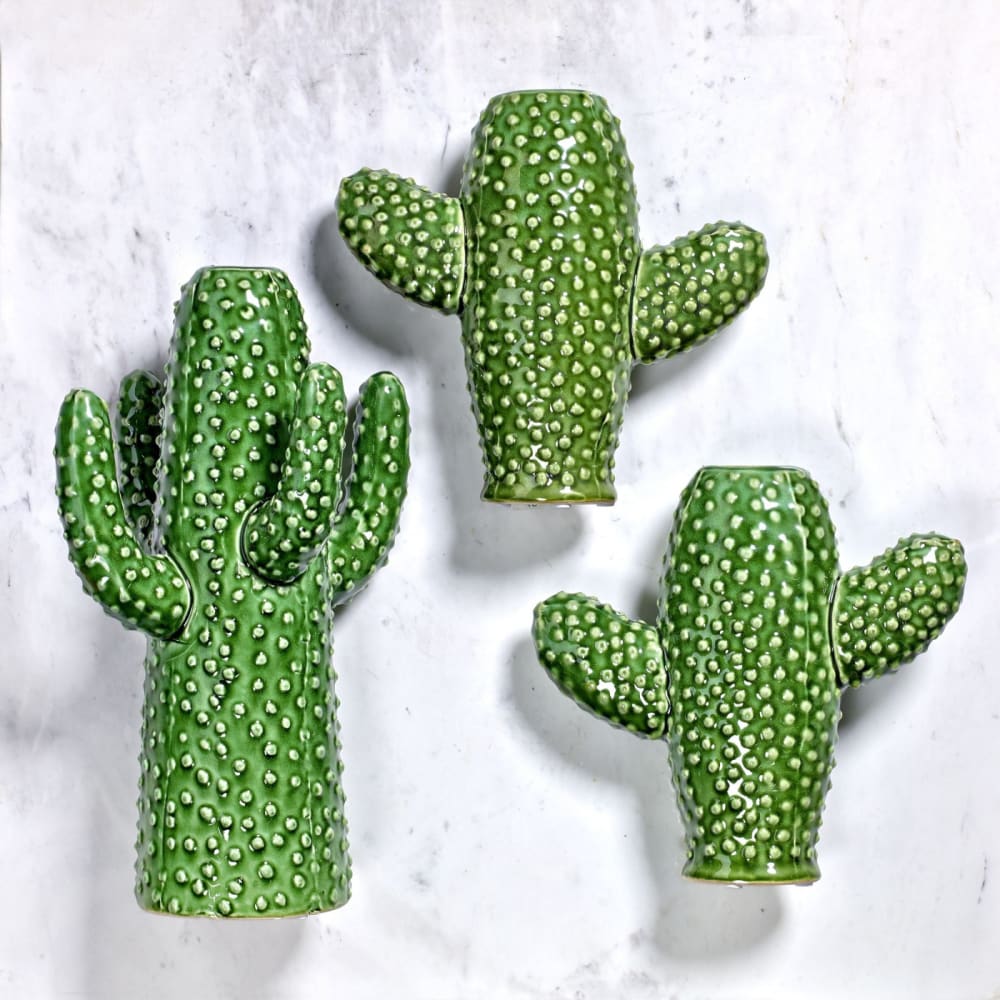 Vase cactus small porcelaine verte H20cm - Maisons du Monde