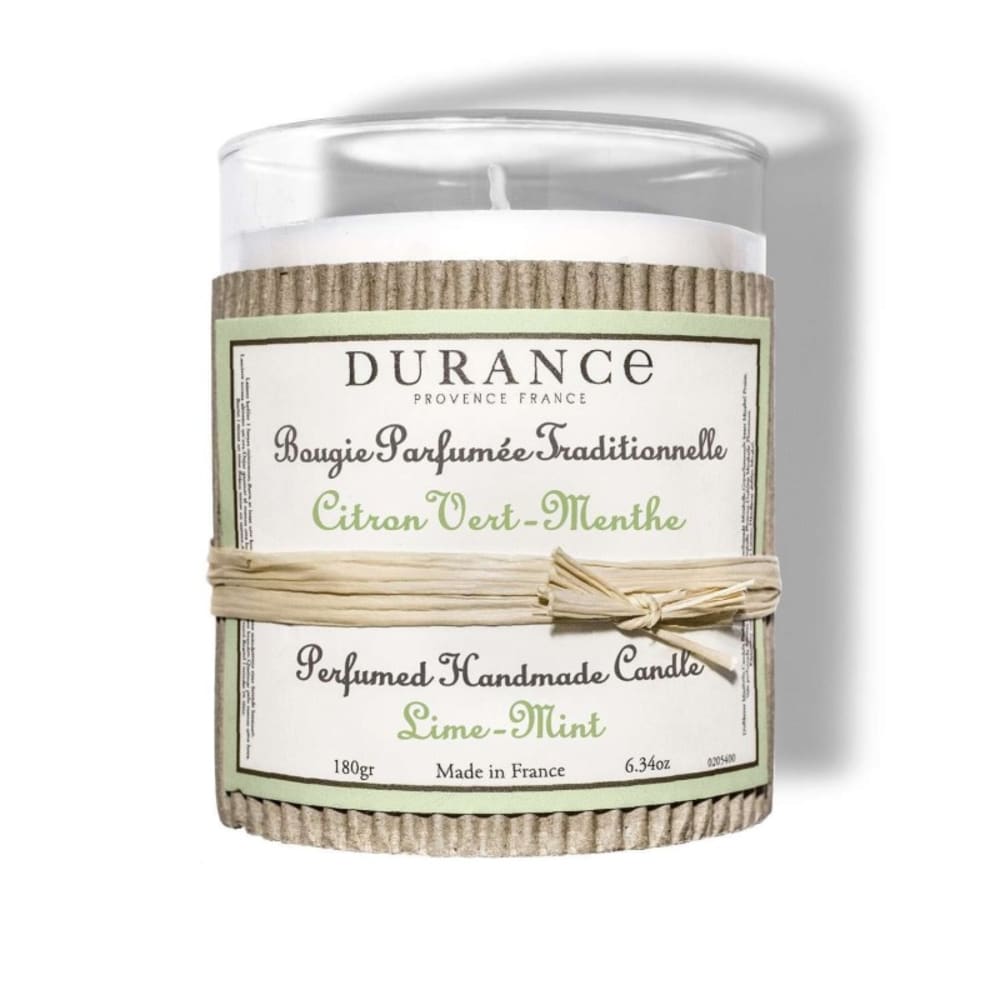 Durance Bougie parfumée citron vert menthe Beige Cire