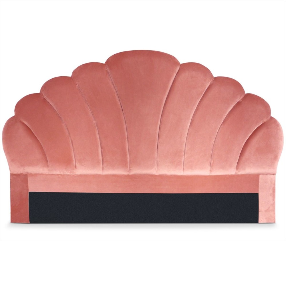 Tête de lit 180 cm velours rose
