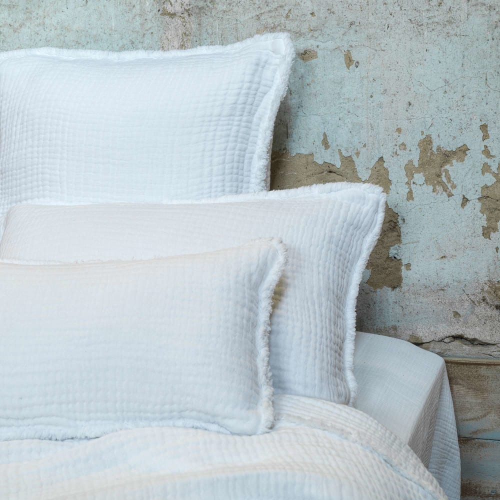 Dessus de lit en gaze de coton blanc 260X270 CM