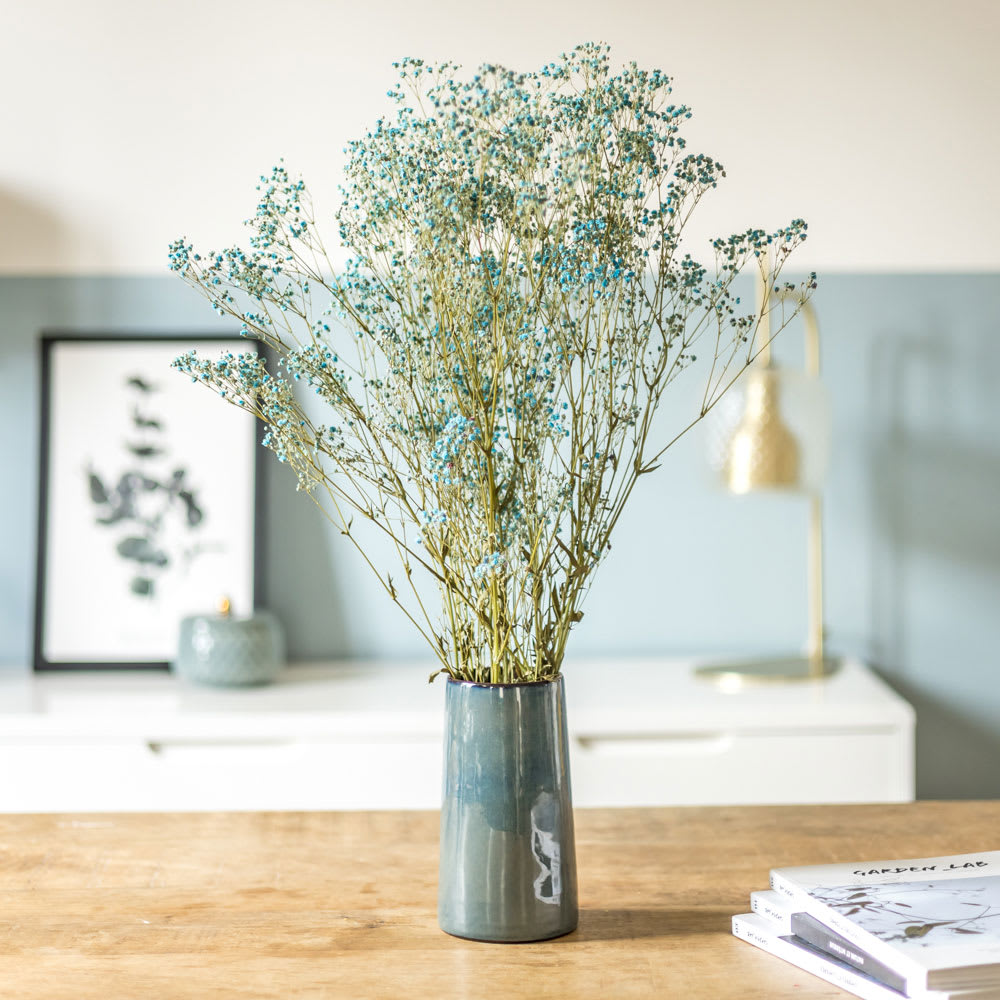 Botte de fleurs séchées Gypsophile bleu 100g - Maisons du Monde
