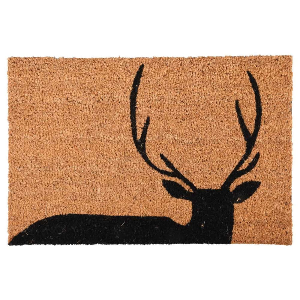 ESSCHERT DESIGN Paillasson en coco cerf. Dimensions: 60x40x1.6m - Matière: Coco - Couleur: Marron