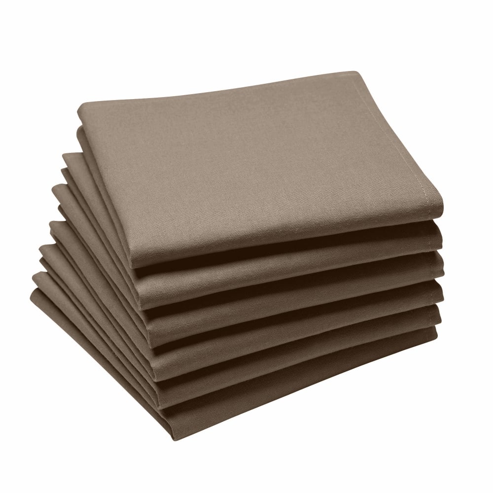 A DEMAIN Lot De 6 Serviettes De Table En Coton, Cambrai - 45 X 45 Cm - Truffe