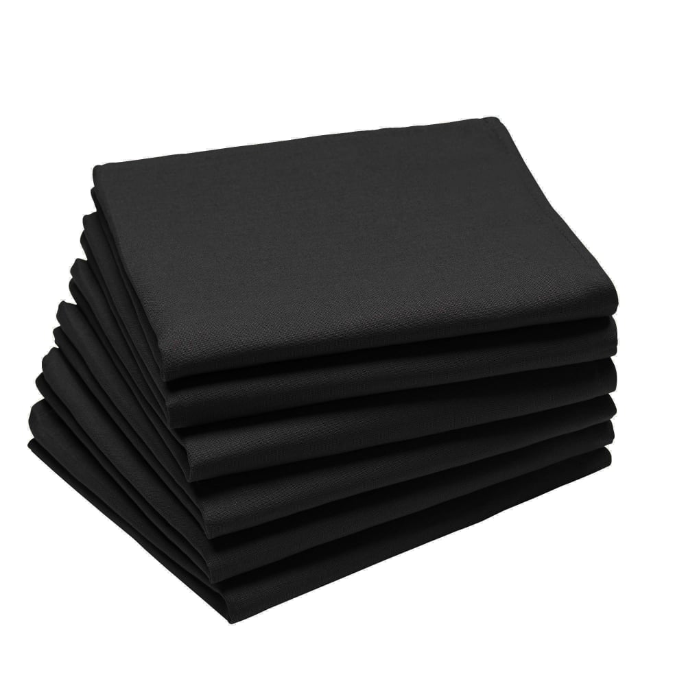 Lot de 6 serviettes en coton, caviar 45 x 45