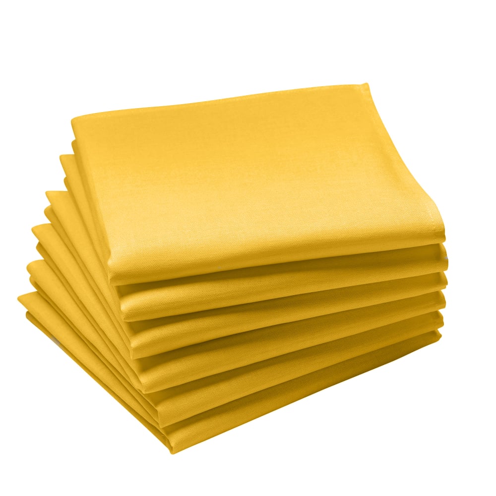 Lot de 6 serviettes en coton,  curry 45 x 45