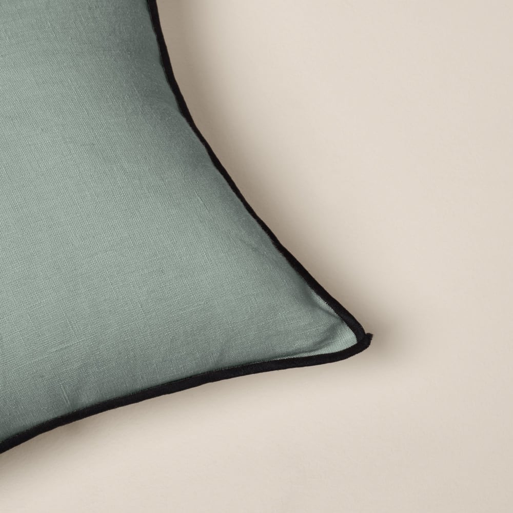 Housse de coussin en lin vert 50x50 cm - Maisons du Monde