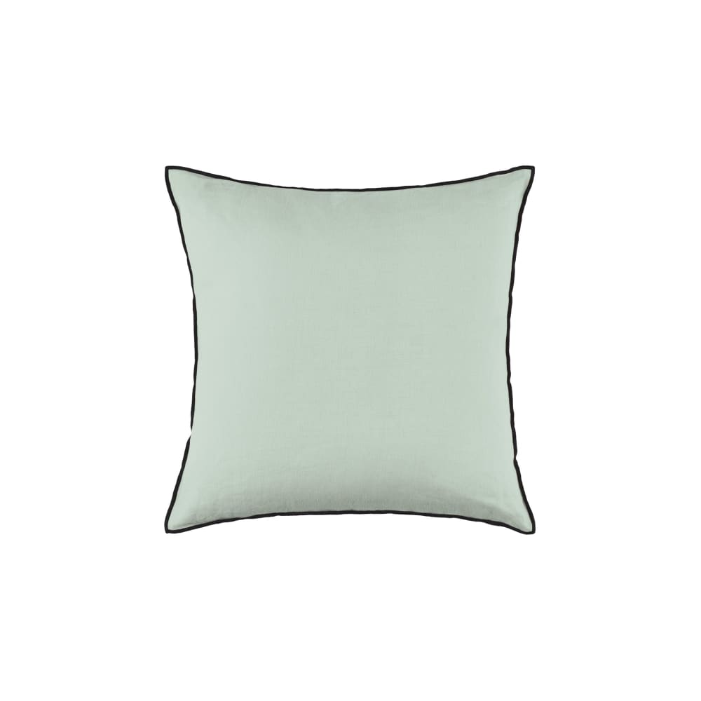Copricuscino Lavaggio tiglio e calabrone nero 40x40 cm - Modello Contemporaneo - Verde - Öko-Tex Zertifikat - Lino
