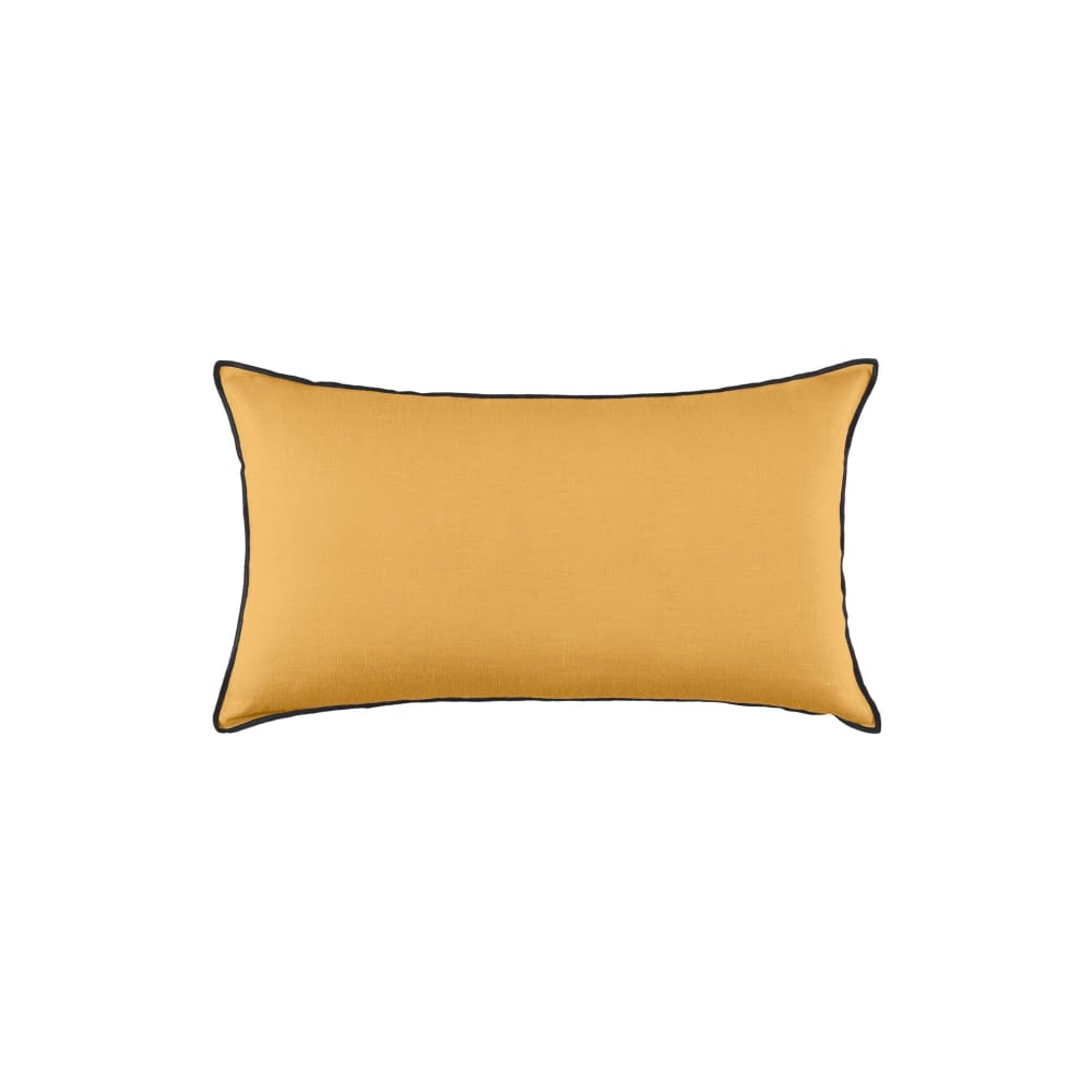 Madura Housse de coussin en lin jaune 28x47 cm style contemporain Certifié Oeko-Tex