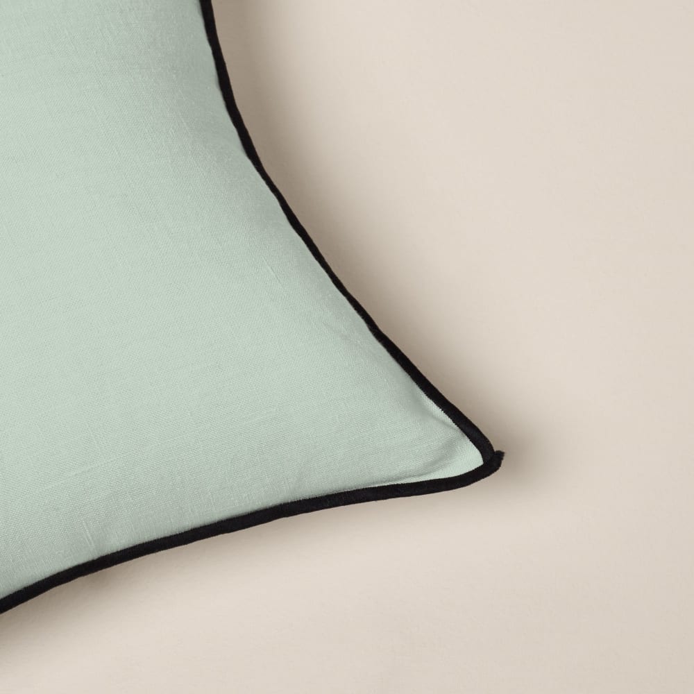 Housse de coussin en lin vert 50x50 cm - Maisons du Monde