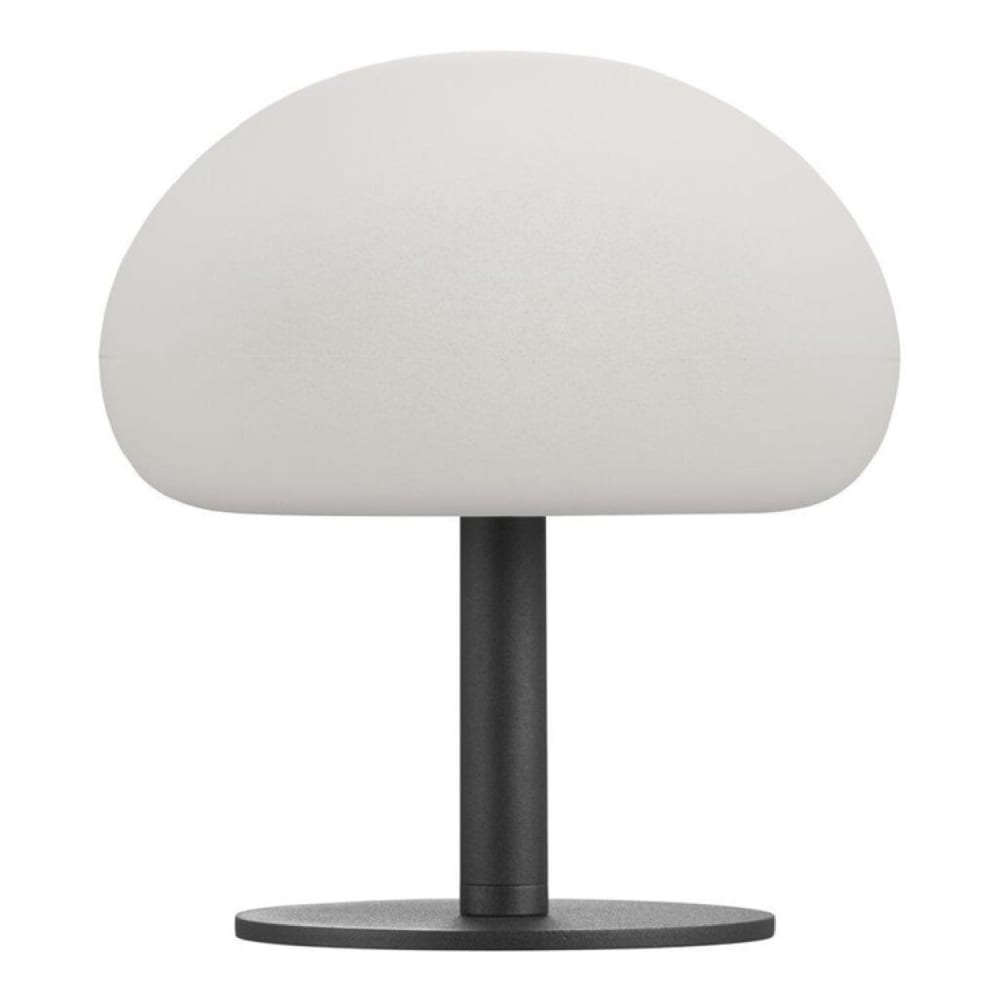 Lámpara de exterior en metal negro polipropileno blanco diám:20cm