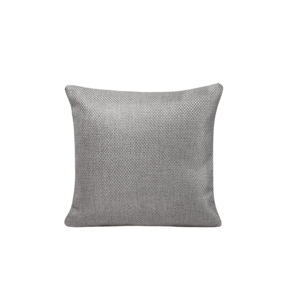 Madura Housse de coussin tissage toile à l'effet satiné gris 40x40 cm style contemporain Certifié Oeko-Tex - Pes - Polyester