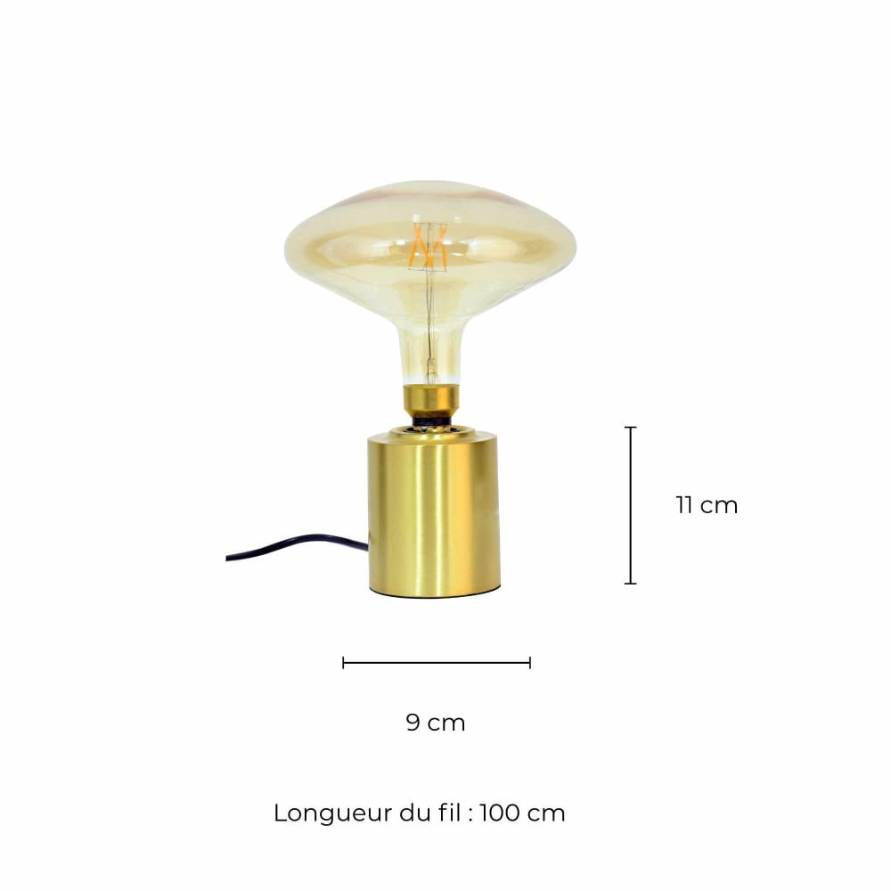 Lampe à Poser Ronde en Métal Doré — vue 4