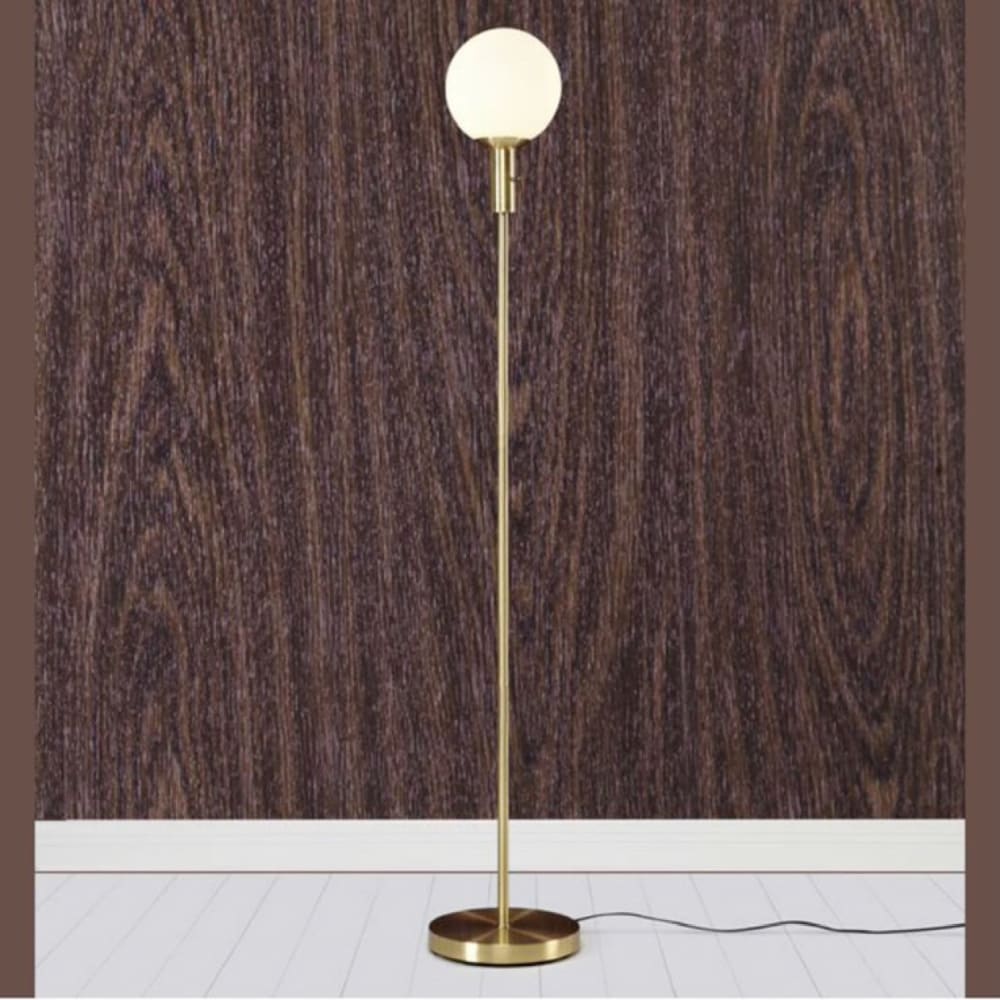 Lampadaire métal/verre opalin H145,5cm — vue 3