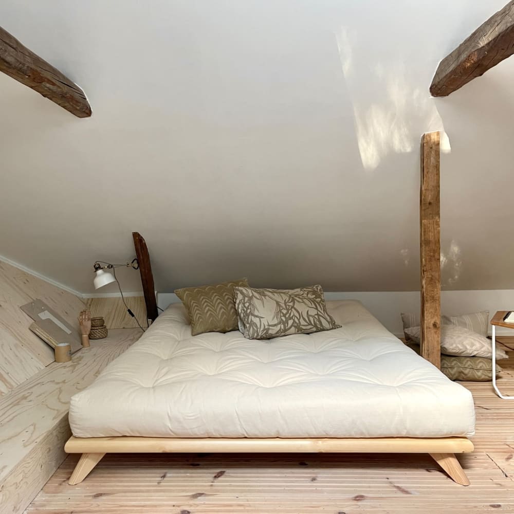 Lit futon en pin massif sommier inclus - Maisons du Monde