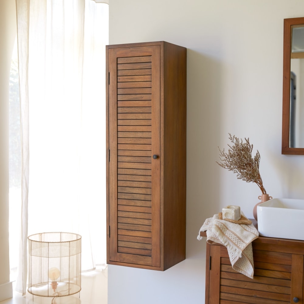 Tikamoon Säule aus massivem Akazienholz style vintage Beige