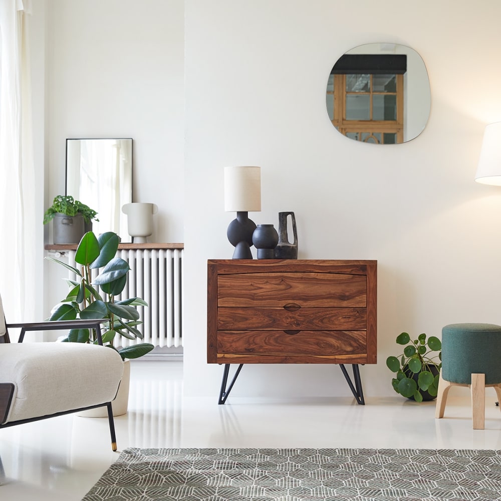 Tikamoon Kommode aus massivem Palisanderholz style modern Braun