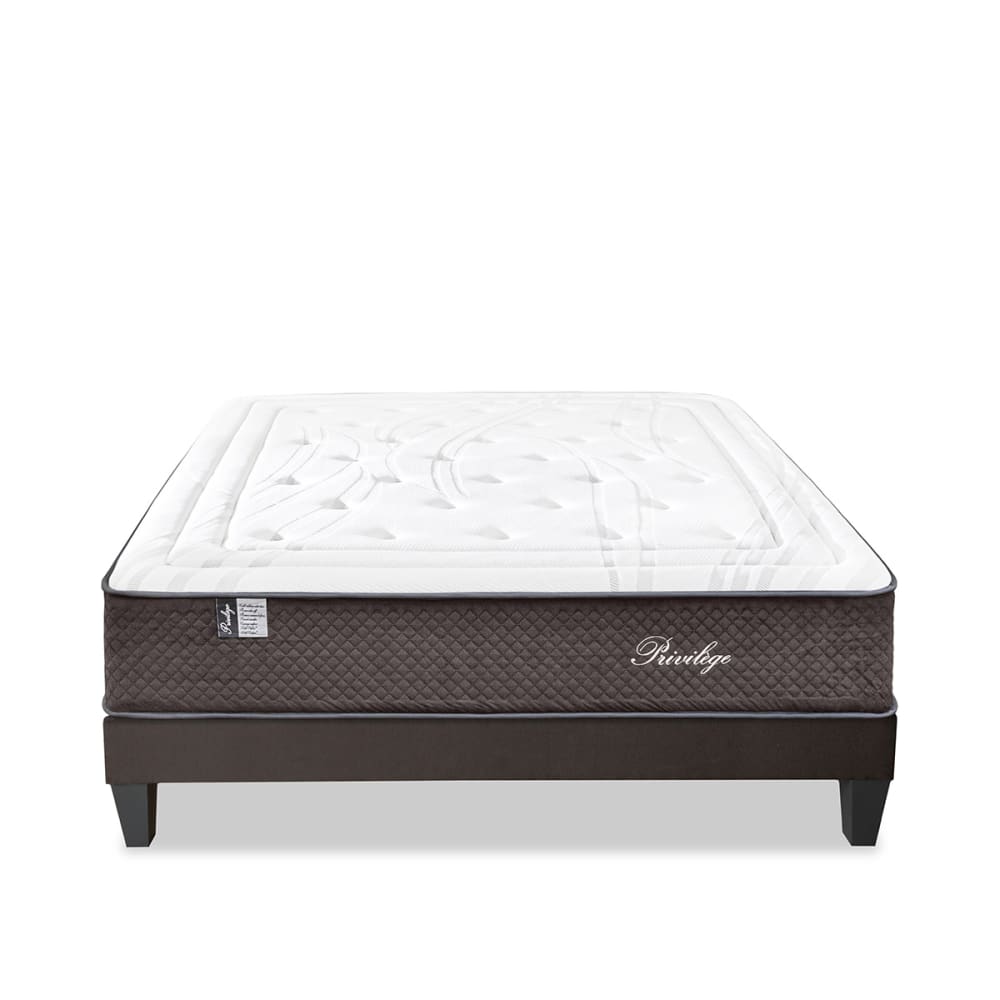 Ensemble matelas sommier bois 140x190