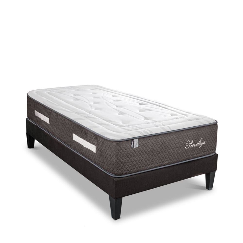 Ensemble matelas sommier bois 90x200