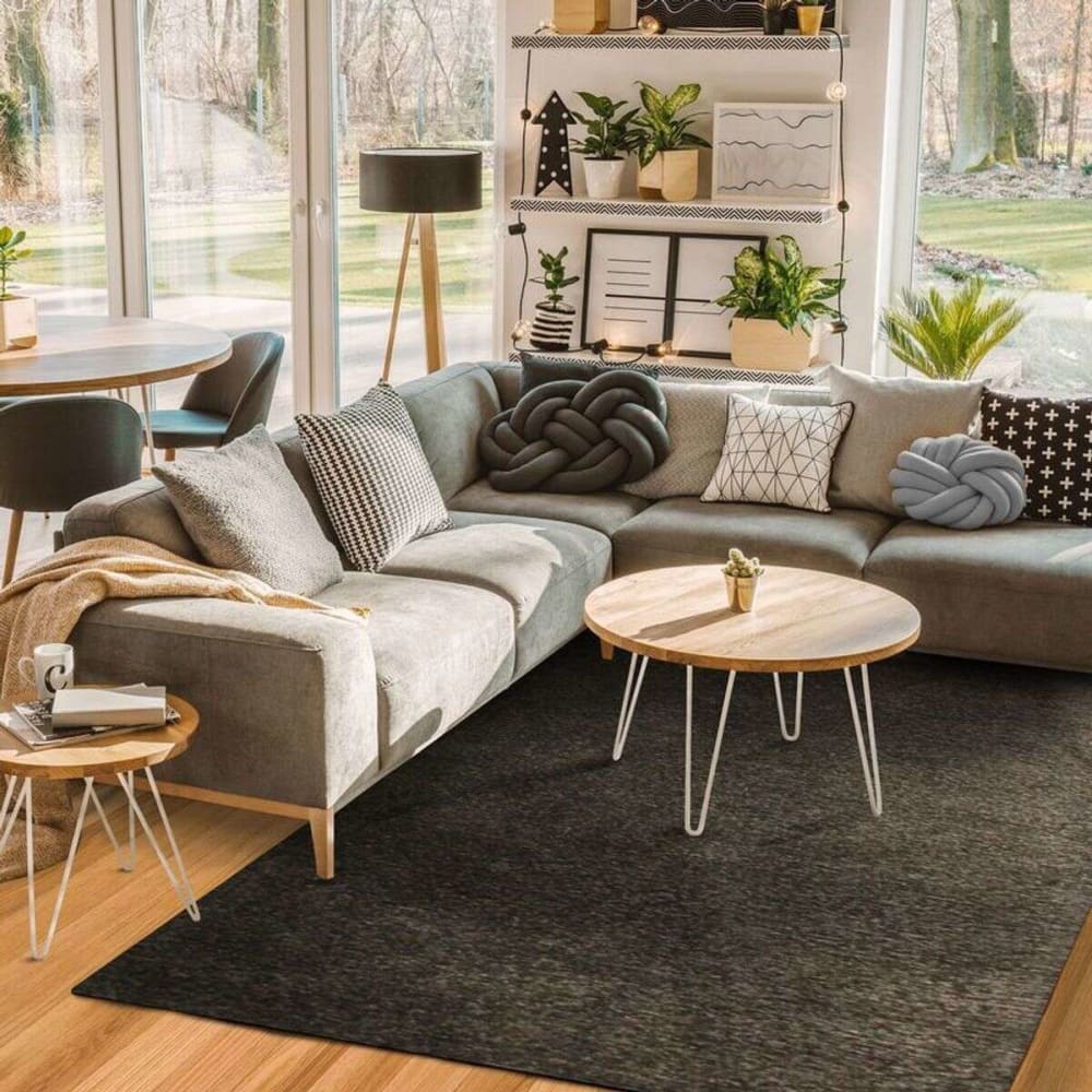 Tapis texturé vintage taupe 160x230 — vue 3