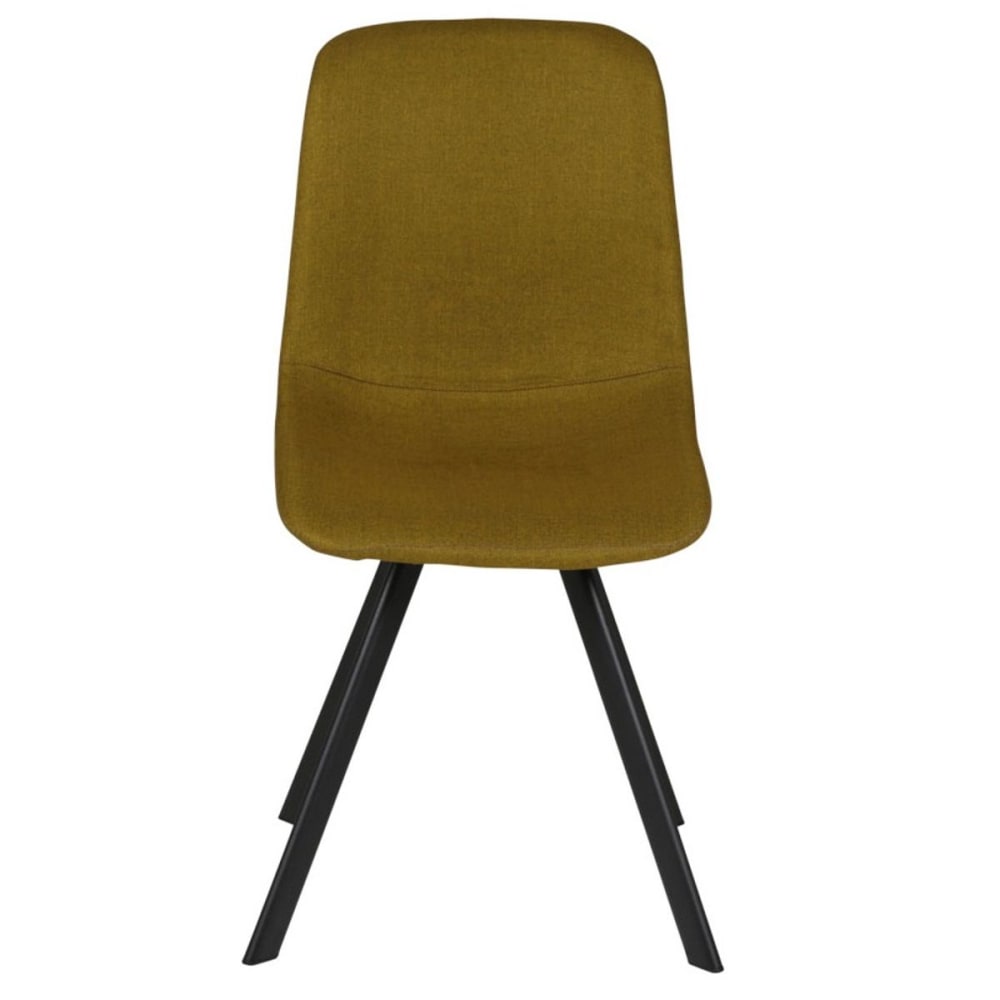 chaise en tissu jaune