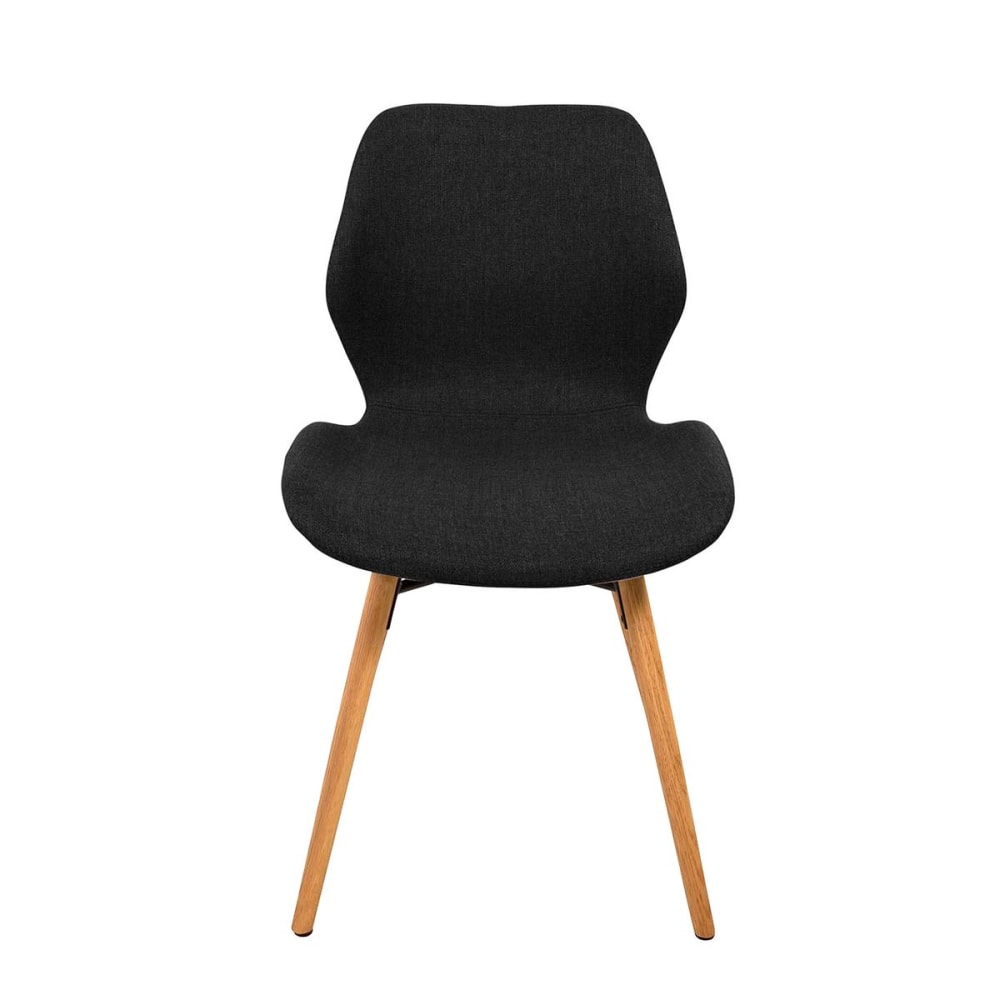 chaise en tissu et chêne