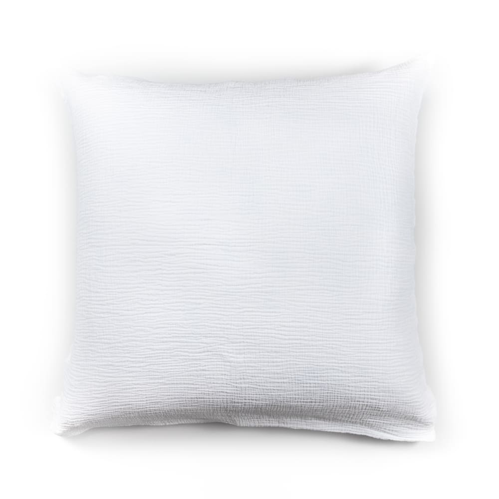 Funda de almohada en gasa de algodón blanco 65 X 65 cm