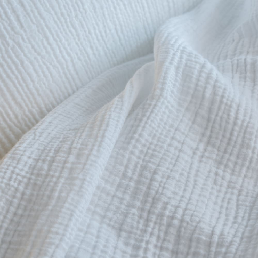 Taie d'oreiller en gaze de coton blanc 65X65 CM — vue 3