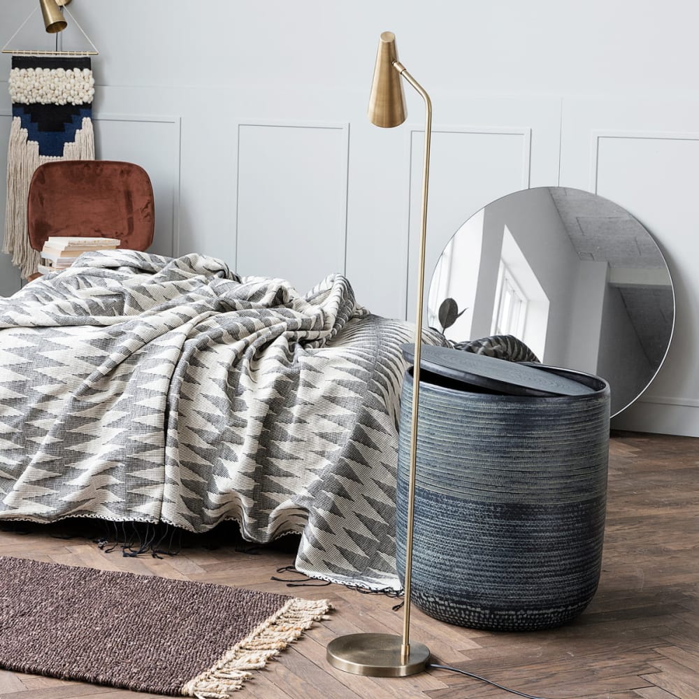 Stehlampe aus Metall, gold - Maisons Du Monde