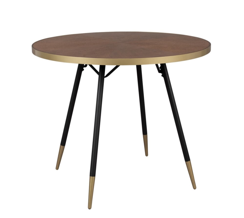Tavolo da pranzo rotondo in frassino d91 cm - Modello Classico chic - Marrone - LEGNO