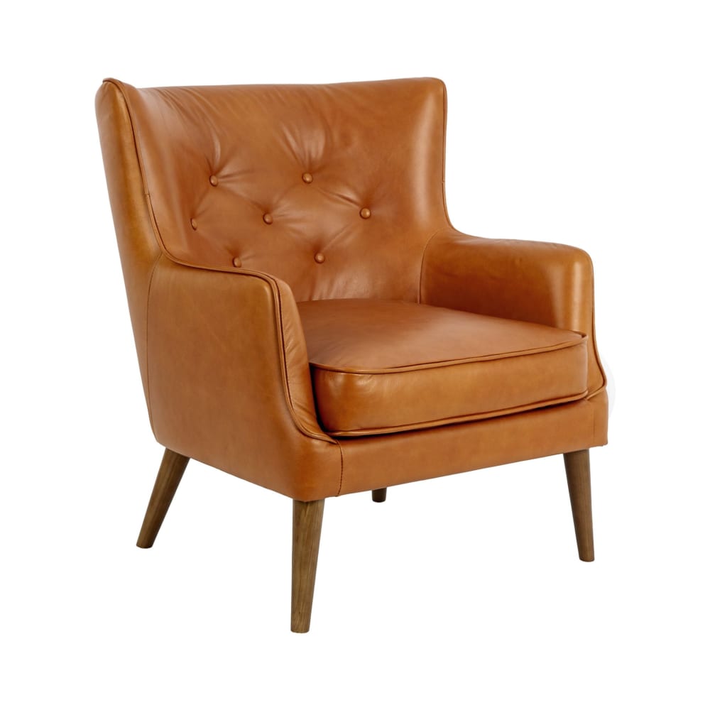 Fauteuil chester en cuir marron Fauteuil chester en cuir marron