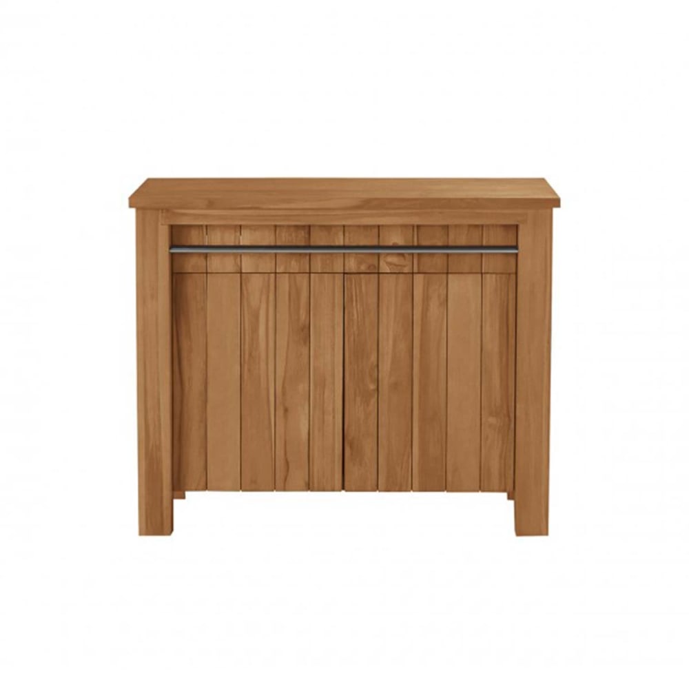 Meuble sous vasque en teck massif 102 cm