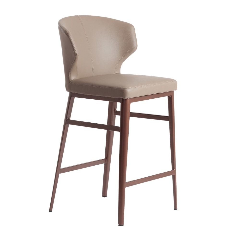 Tabouret en similicuir vison foncé Tabouret en similicuir vison foncé
