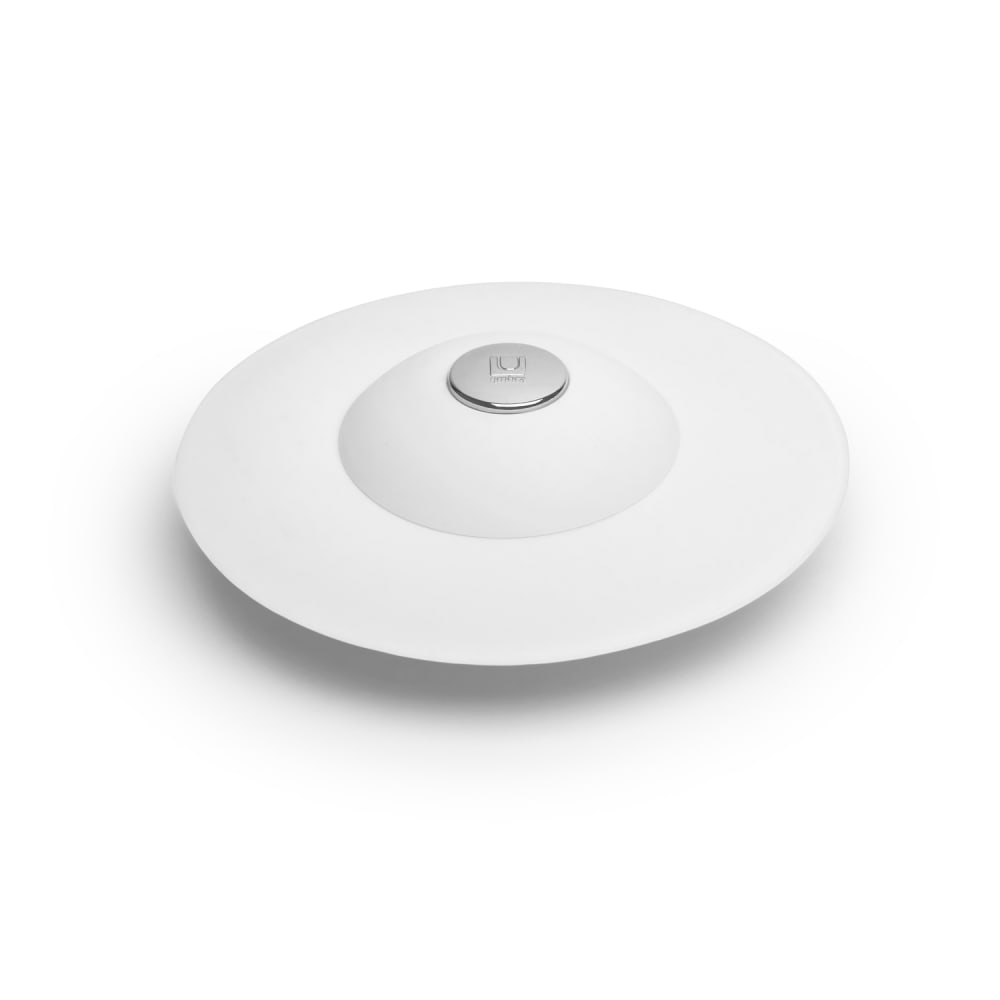 Umbra Bonde de baignoire ou douche, avec filtre à cheveux, blanc style contemporain Blanc Pvc - Poly Chlorure De Vinyle - 10x3x10cm