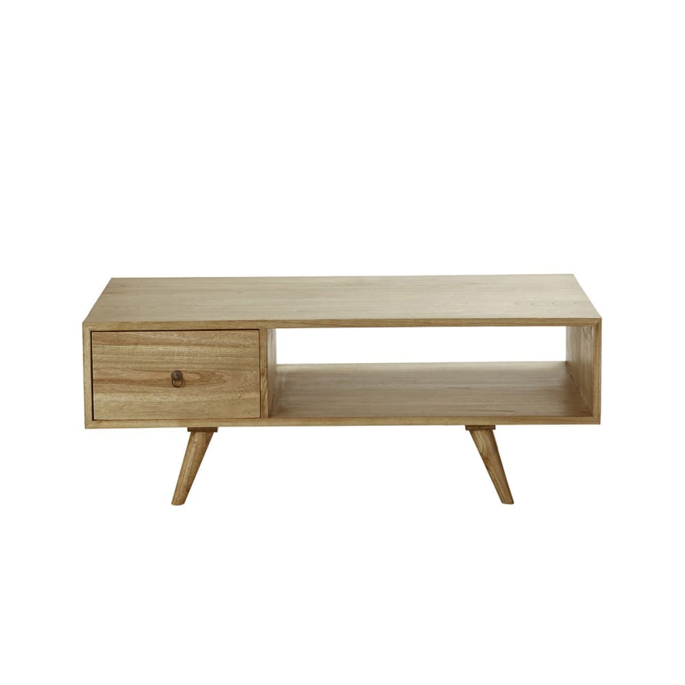 Skandinavischer Couchtisch mit 1 Schublade in mindy - Maisons Du