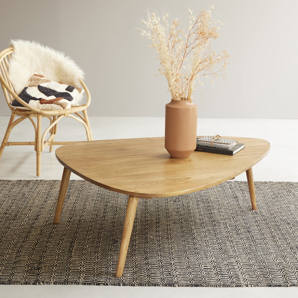 BERAH GETAH Couchtisch aus massivem Mindy style modern Beige Holz