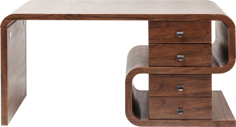 Kare Design Bureau 4 tiroirs marron style contemporain Marron Panneau De Particules - 150x76x70cm
