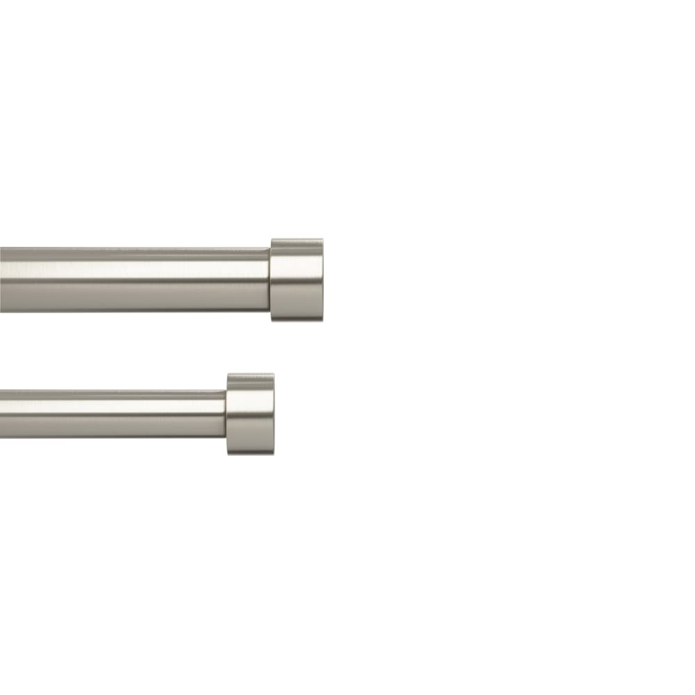 Umbra Doppelgardinenstange - 91 bis 167 cm, Nickel, D25 mm style modern Silber Metall