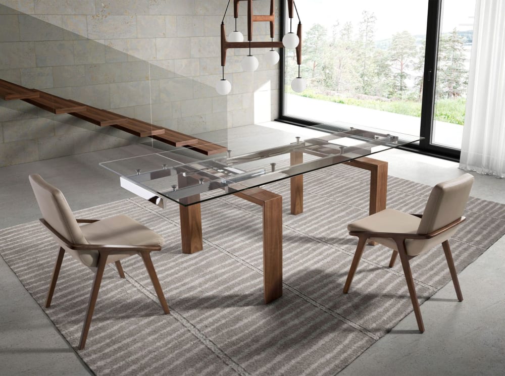 Ausziehbarer Esstisch aus Glas - Maisons Du Monde