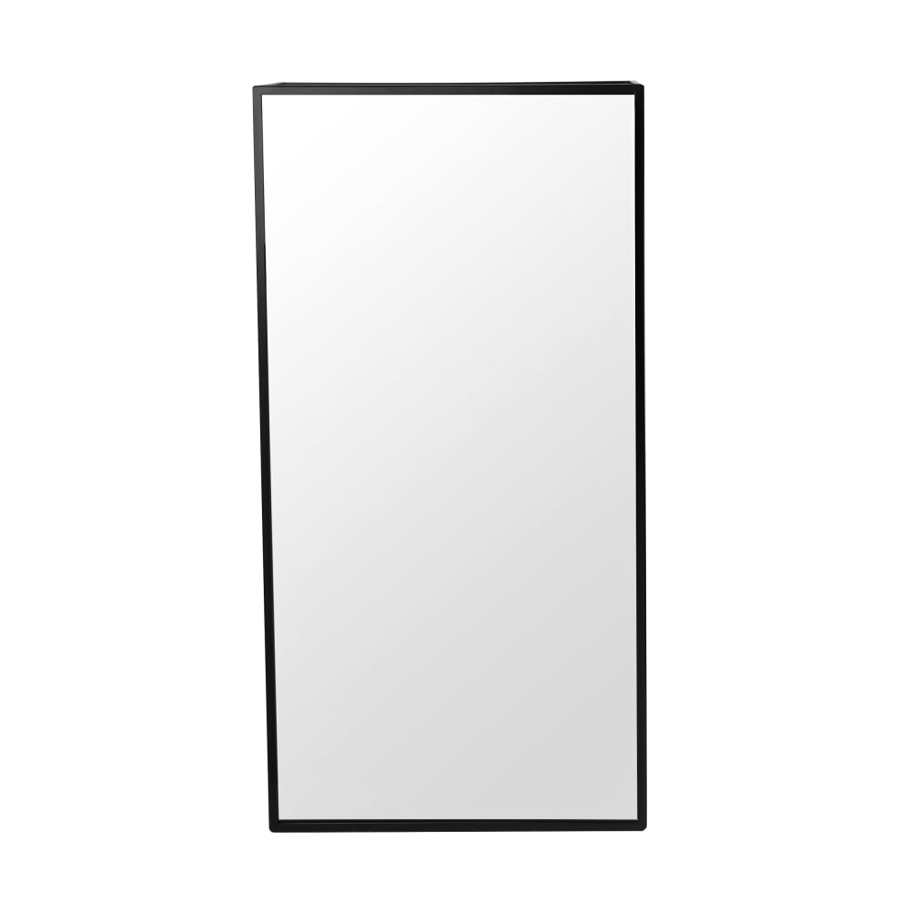 Miroir et étagère de rangement en métal 61x30x13cm noir — vue 4