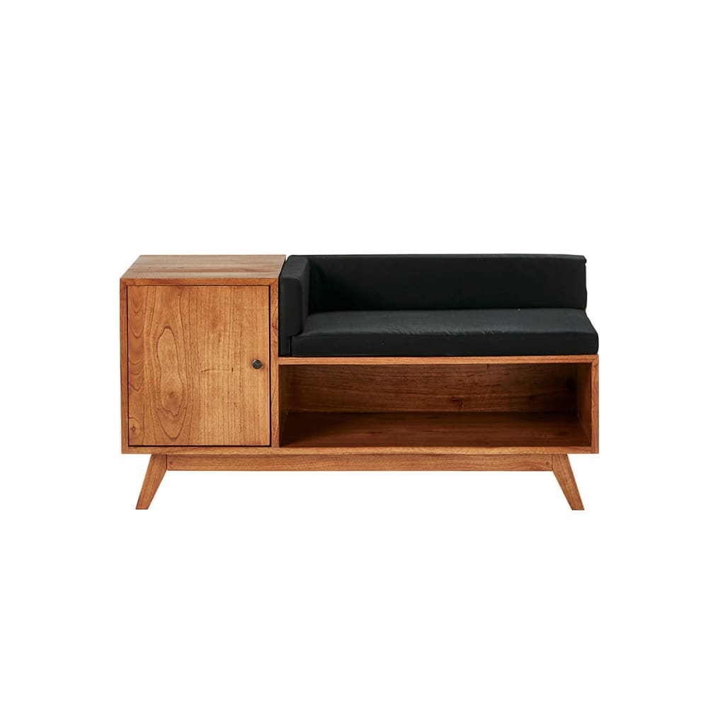 Banc en mindi massif avec coussins - Maisons du Monde